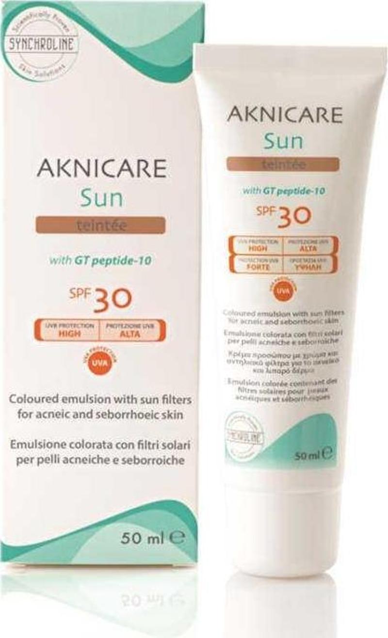 Synchroline Aknicare Sun Renkli Güneş Koruyucu Krem SPF30 50ml Teinte