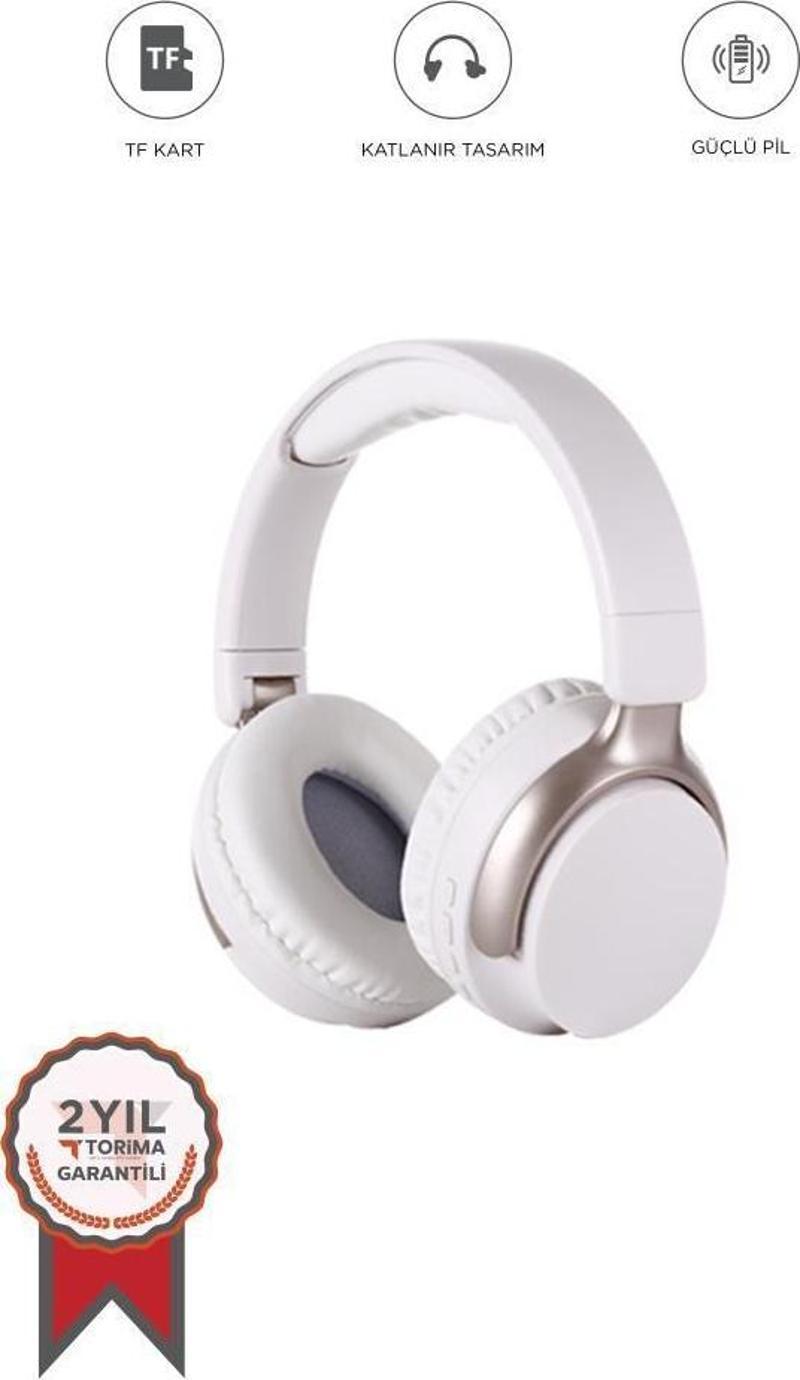 HD-30 Bej Kulak Üstü Kablosuz 5.3 ANC Bluetooth Kulaklık