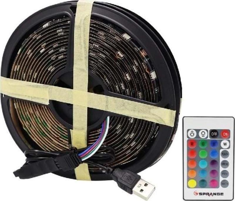 SP-LD10 Silikonlu Kumandalı 10 Metre Usb RGB Şerit Led