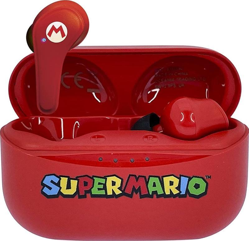 Nintendo Super Mario Kablosuz Kulaklık Earpods Lisanslı Şarj Kutulu Kırmızı