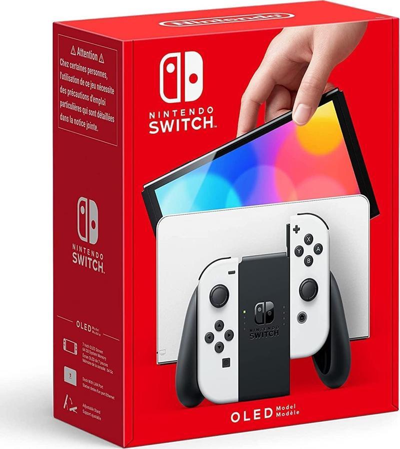 Switch Oled Oyun Konsol (Distribütör Garantili) Pal Beyaz