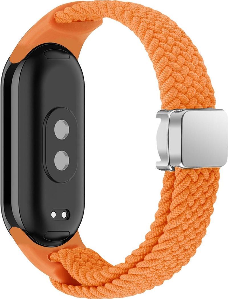 Xiaomi Mi Band 8 Mi Band 9 Uyumlu Manyetik Mıknatıslı Band Örgü Kordon Kayış