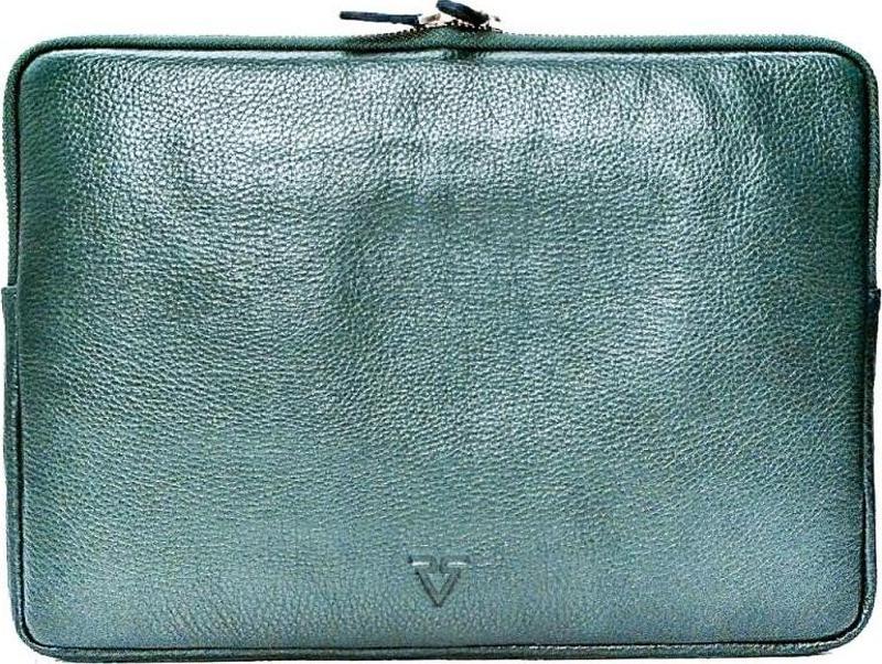 ® GERÇEK DERİ LAPTOP ASKILI CLUTCH ÇANTA / 6218 YEŞİL (ARSEL PARLAK)