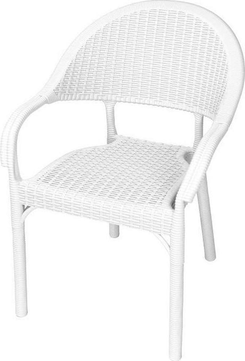 Eylül Rattan Koltuk (4 adet) Beyaz