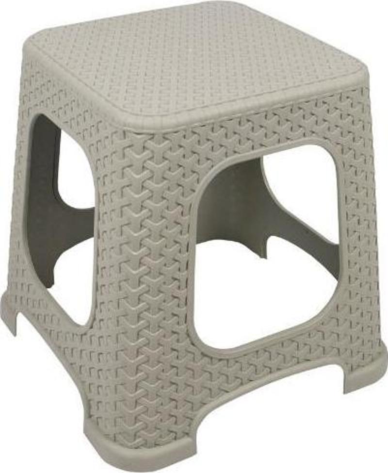 Sağlam Plastik Star Rattan Küçük Tabure (6 Adet) Çölbeji