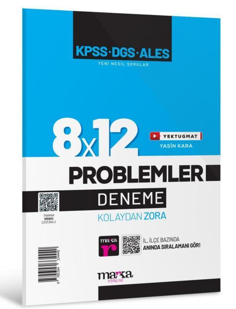 2025 KPSS DGS ALES Yeni Nesil 8x12 Tamamı Video Çözümlü Problemler Deneme