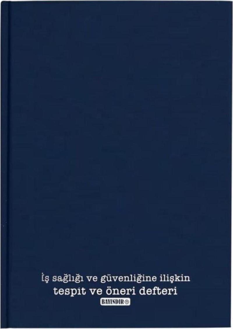 İş Sağlığı Güvenliği Tesbit Ve Öneri Defteri Bcd0500