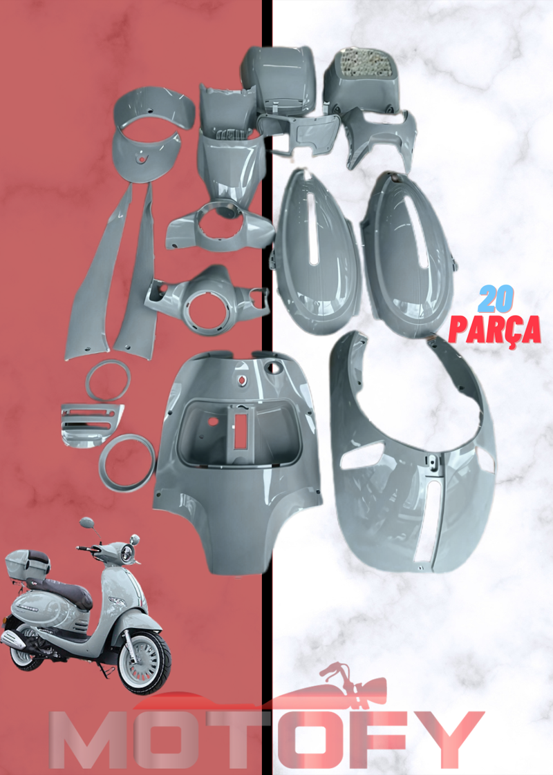 ARORA CAPPUCİNO 50 - 125 KAPORTA GRENAJ TAKIMI GRİ ORİJİNAL