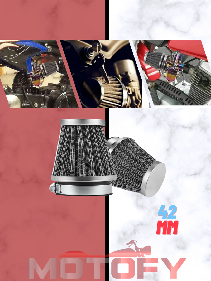 CG CUP SCOOTER MOTOSİKLET MODİFİYE PERFORMANS HAVA FİLTRESİ 42 mm