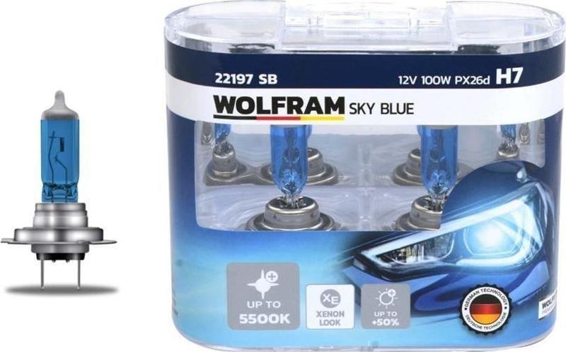 AMPUL 12V H7 100 PX26d SKY BLUE BEYAZ IŞIK