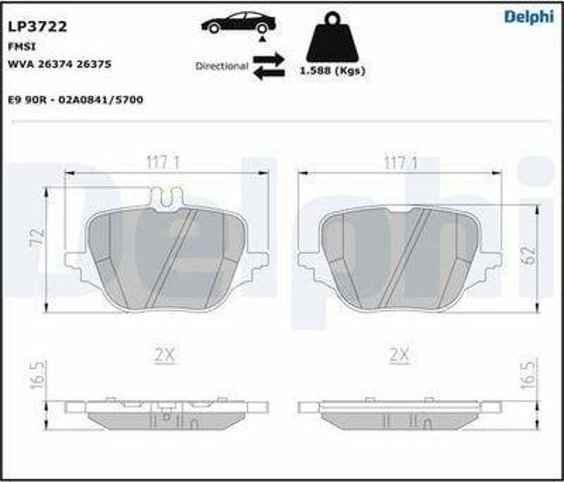 FREN BALATASI ARKA MERCEDES W206 S206 X254 W223 V223
