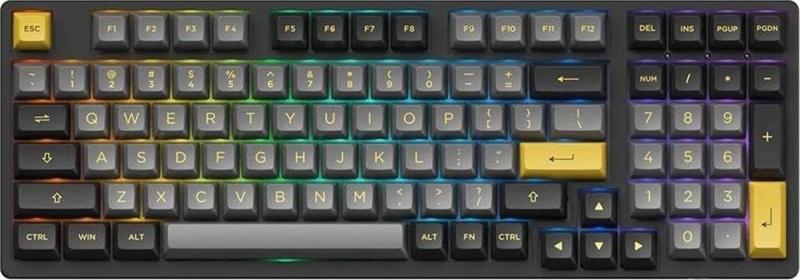 3098B Plus Black – Gold Rgb Kablosuz Hotswap Mekanik Gaming Klavye