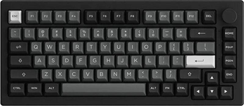 5075B Plus Black Silver TKL RGB Blue Switch Kablolu/Kablosuz Mekanik Oyuncu Klavyesi