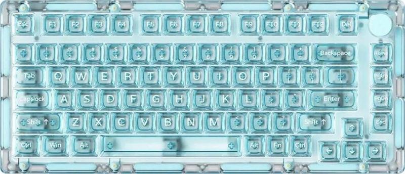 Monsgeek Ice75 Clear Blue Rgb Kablosuz Hotswap Mekanik Gaming Klavye