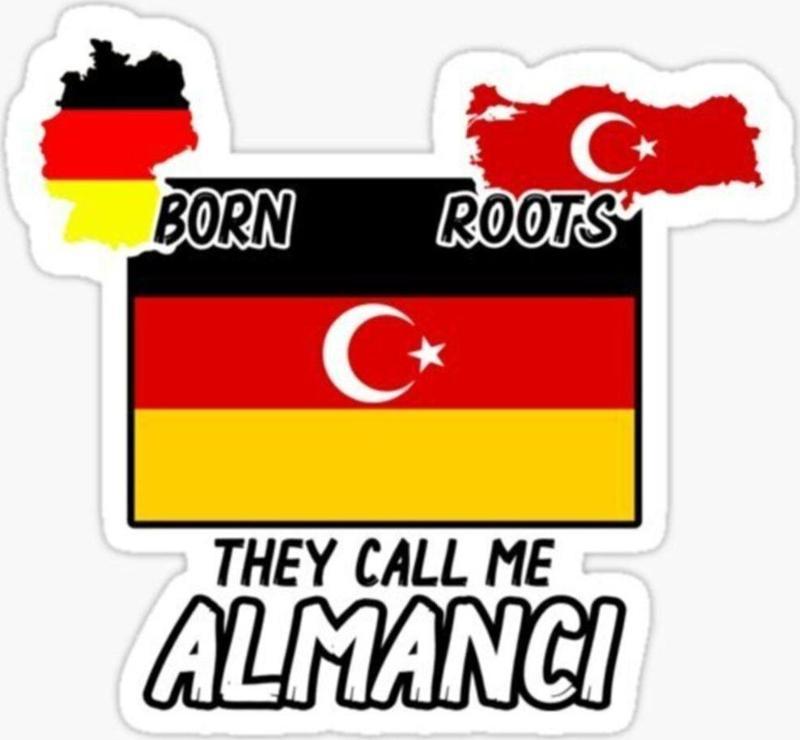 Almancı Gurbetci Sticker Yapıştırma 16cm