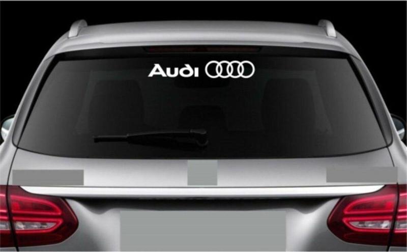 Audi Logo Araba Arka Cam Sticker Yapıştırma