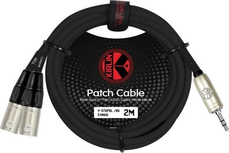 Y-370PBL 2MT BK Kablo 3.5 mm - 2 x XLR Erkek Jak