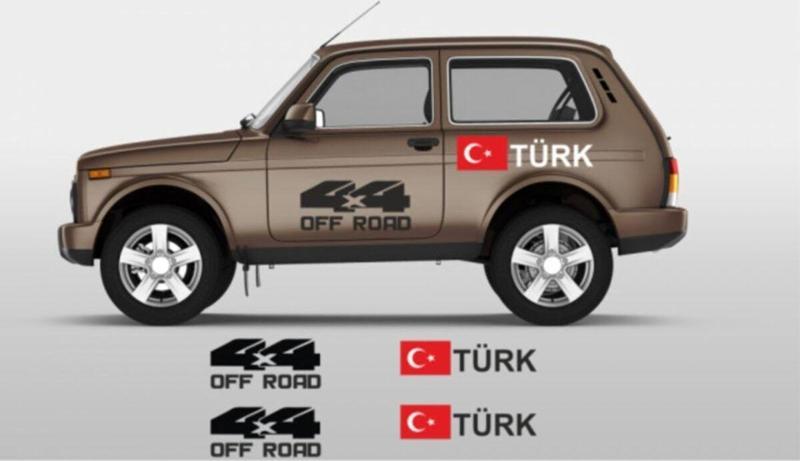 Lada Niva Sticker Set Rescue Araba Yapıştırma Set2.