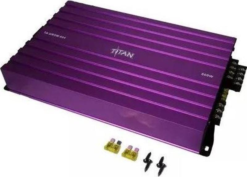 Titan-804 4 Kanal Oto Amfi Araç 1600 Watt Ses Sistemi Anfi 298x195x49mm