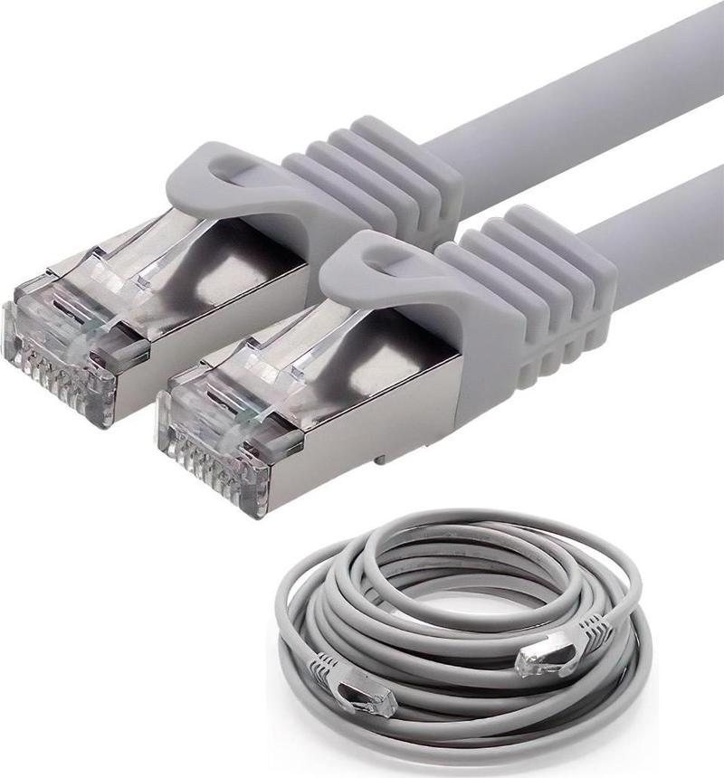 İnternet Kablosu 2 Metre Cat7 Ethernet Kablosu Rj45 23 Awg Soket Jackları Takılı Hazır Kablo