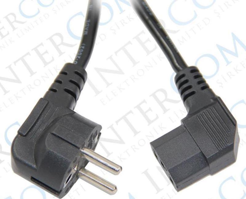 Ayt İntercom İc-268 3 X 0 7.5 Mm Power Kablo L Erkek L Dişi Power Kablosu Monitör Bilgisayar Pc Elektirik Kablosu