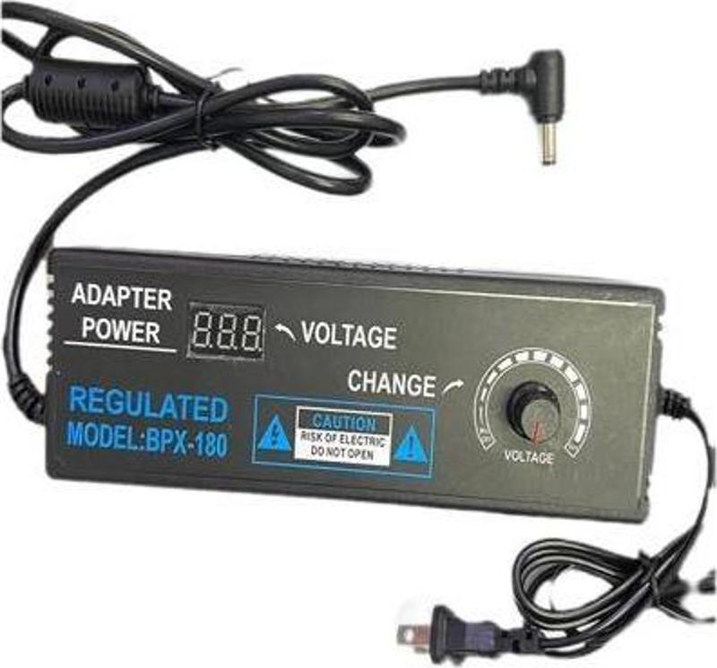 Pm-22381 3 Volt 12 Volt 10 Amper Ayarlanabilir Kademeli Adaptör 5.5 2.5 Uçlu