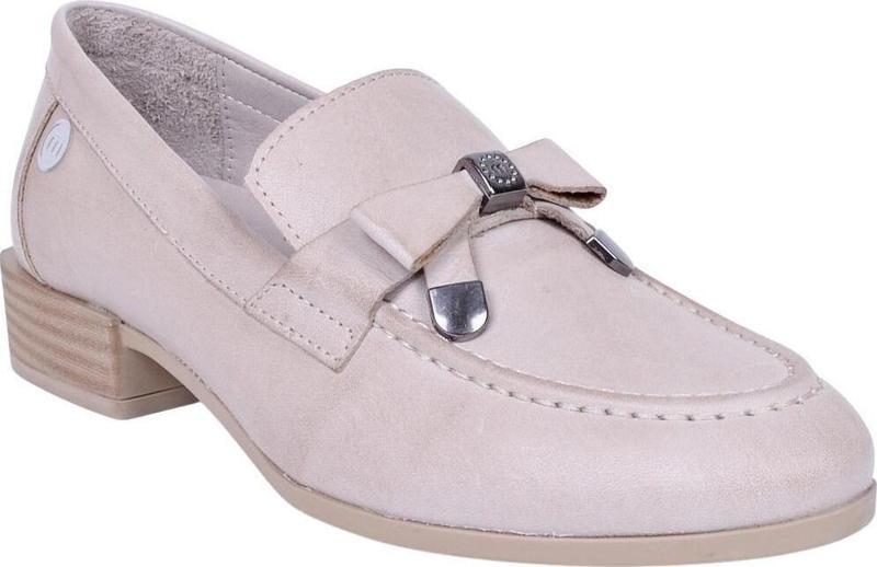 D23YA-3700 TOPUKLU DERİ LOAFER KADIN AYAKKABI
