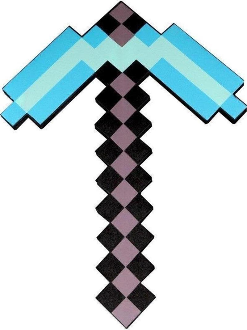 Minecraft Elmas Diamond Pickaxe Kazma 45 Cm