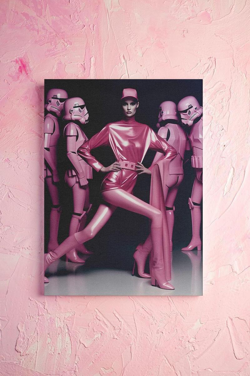 Dans Eden Pembe Stormtrooper Kanvas Tablo