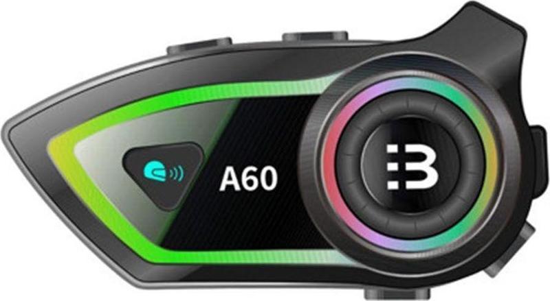 A60 Motosiklet Kask Kulaklık Bluetooth Intercom Rgb Işıklı Motorsiklet Intercom