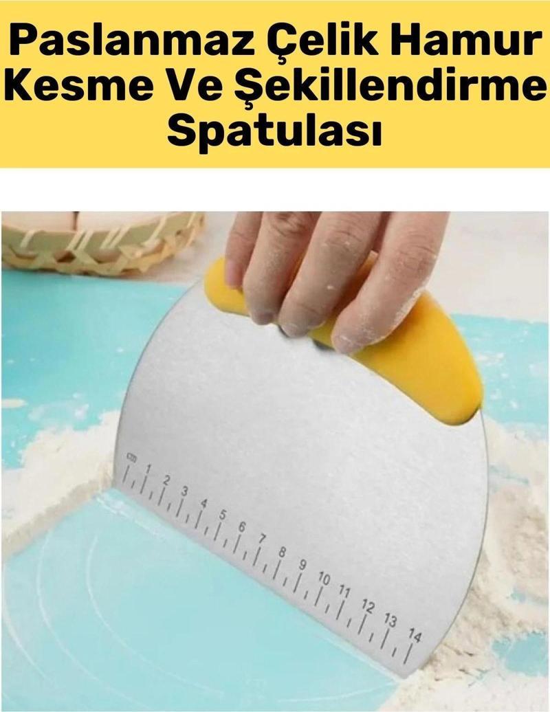 Premium Yüksek Kaliteli Paslanmaz Çelik Ölçü Çizelgeli Hamur Kesme Şekillendirme Spatulası