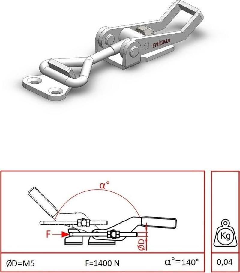 Kaput Kilidi Gerdirme Aparatı 93805 Y Galvaniz