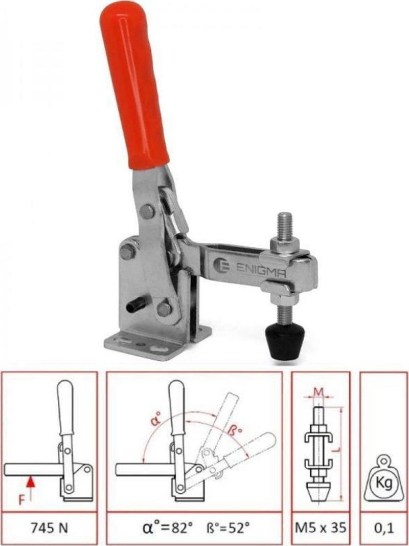 Yatay Taban Clamp Dikey Bağlantı Elemanı 1101 Y