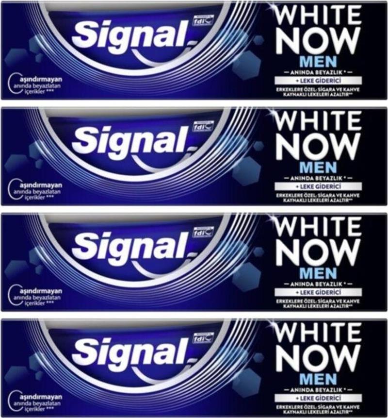 White Now 75 Ml Men Diş Macunu X 4 Adet