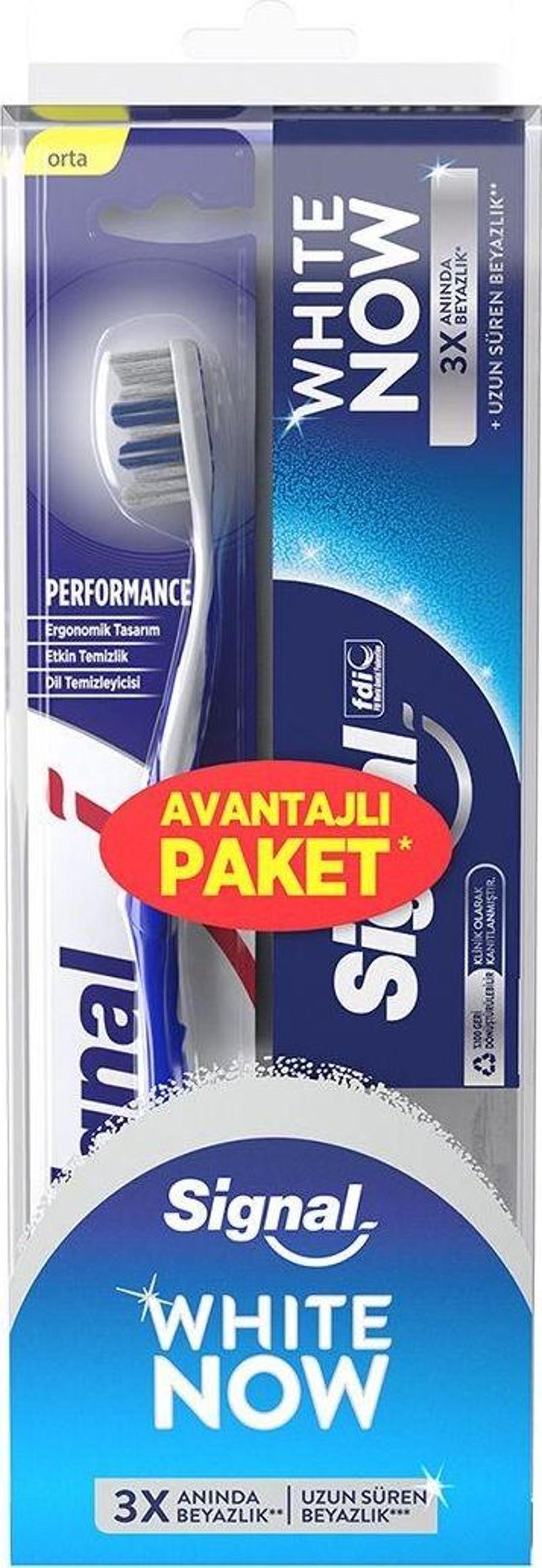 White Now Diş Macunu Original 75 Ml Diş Fırçası Performans