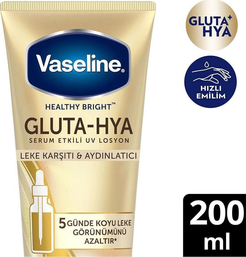 Gluta Hya Serum Etkili Uv Vücut Losyonu Leke Karşıtı Ve Aydınlatıcı 200 Ml