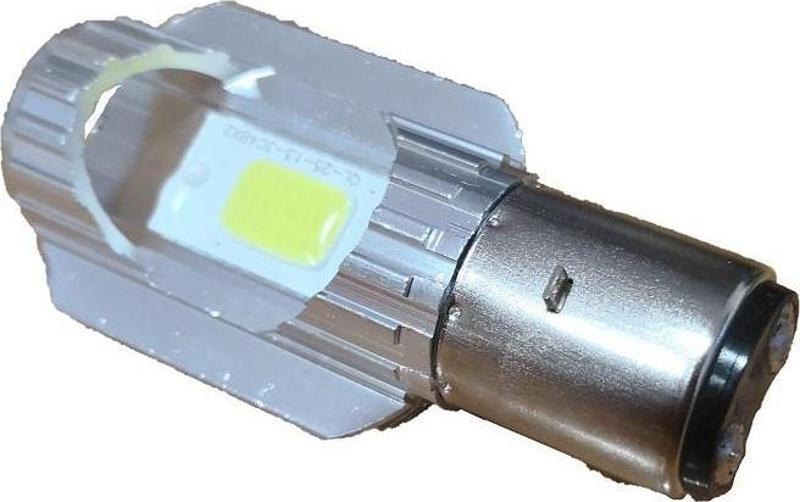 Motosiklet Led Far Ampülü H6 Beyaz Işık Alüminyum Gövde