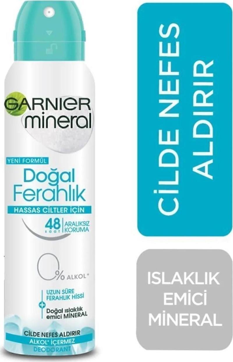 Mineral Doğal Ferahlık Sprey Deodorant 150 ml x 3 Adet