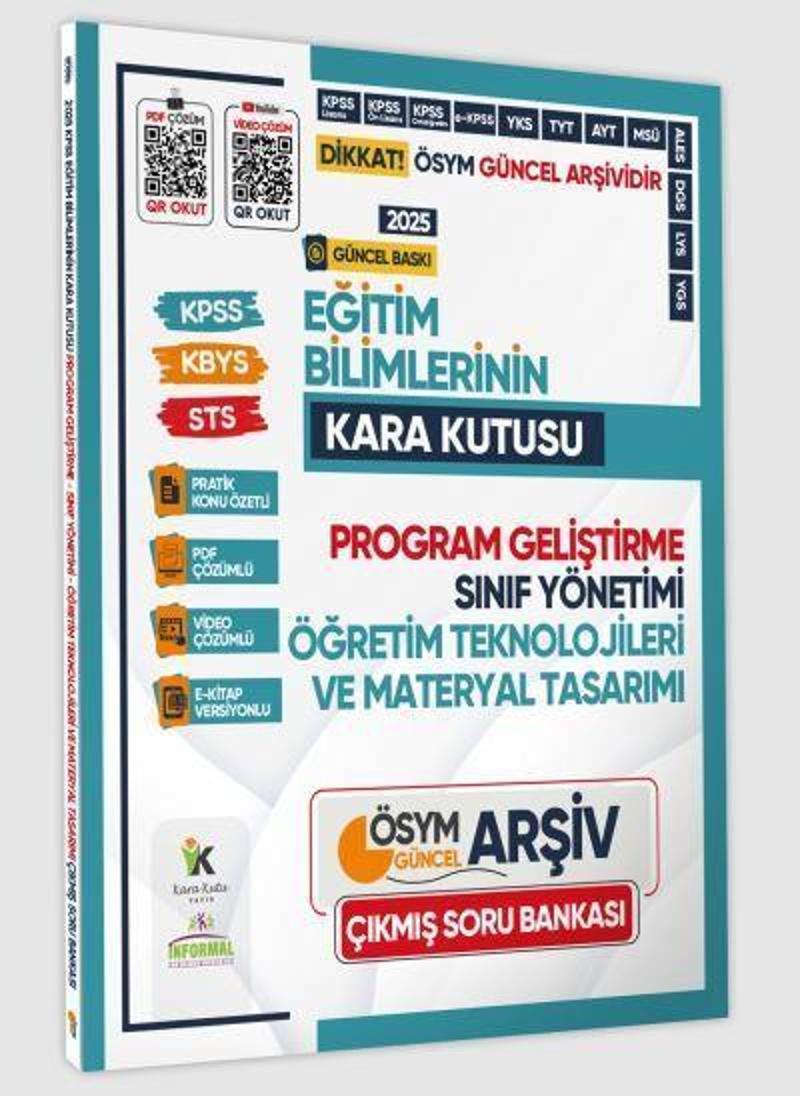 2025 MEB-AGS Eğitim Bilimlerinin Kara Kutusu PROGRAM GELİŞTİRME-SINIF-MATERYAL Çıkmış SB Çözümlü