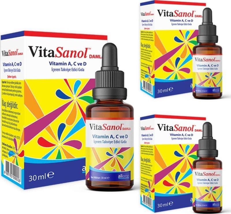 Vitasanol Damla 30 Ml X 3 Adet