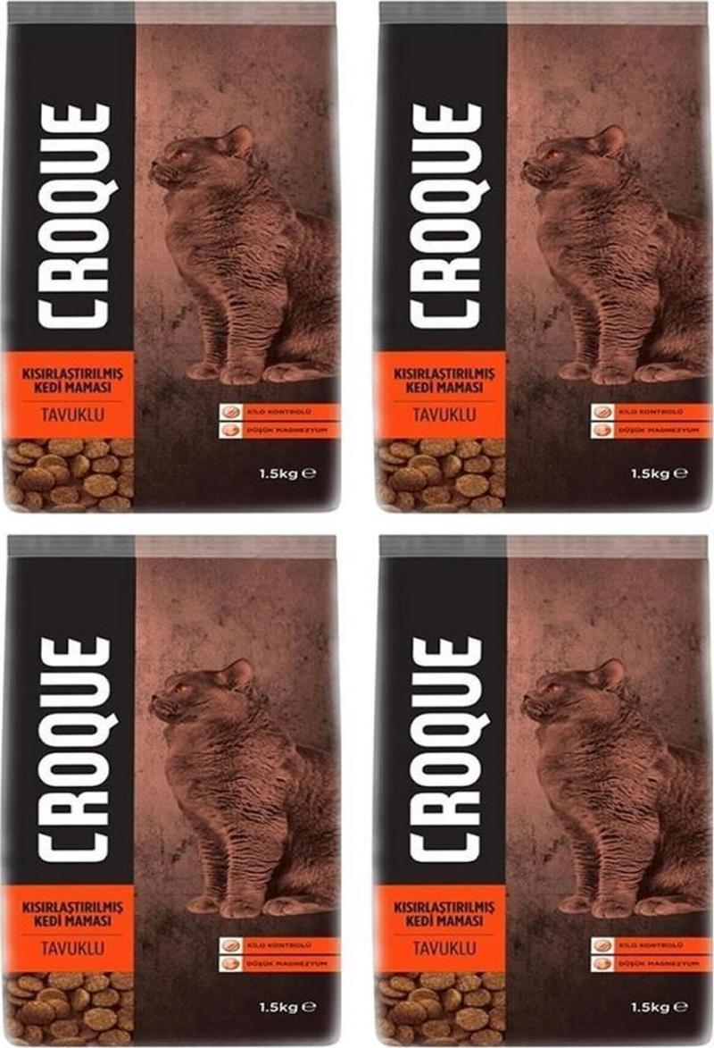 Tavuklu Kısırlaştırılmış Kedi Mamasi 1,5 Kg*4 Adet