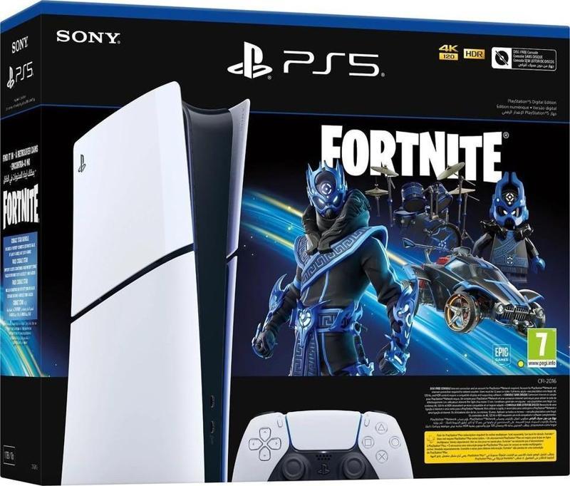 Playstation 5 Slim Digital Sürüm Oyun Konsolu Fortnite Bundle