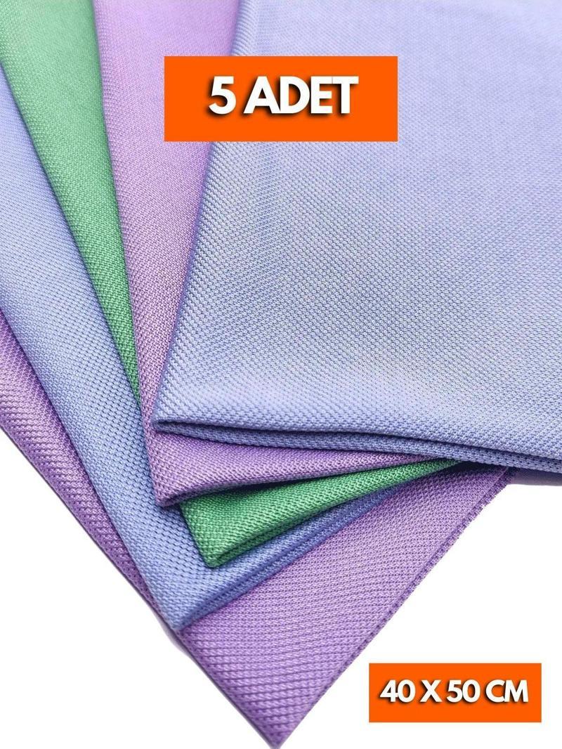 Mikrofiber Sihirli Cam Ve Ayna Bezi 40X50 Cm 5 Adet Cam Bezi Ayna Bezi Temizleme Bezi