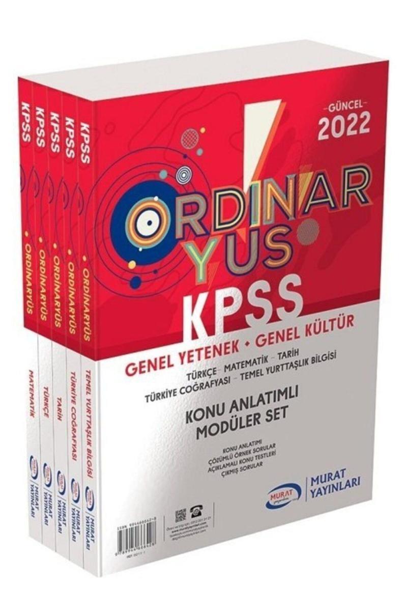 Kpss Genel Kültür Genel Yetenek Ordinaryüs Konu Anlatımlı Modüler Set (5 Kitap) - Murat Yayınları