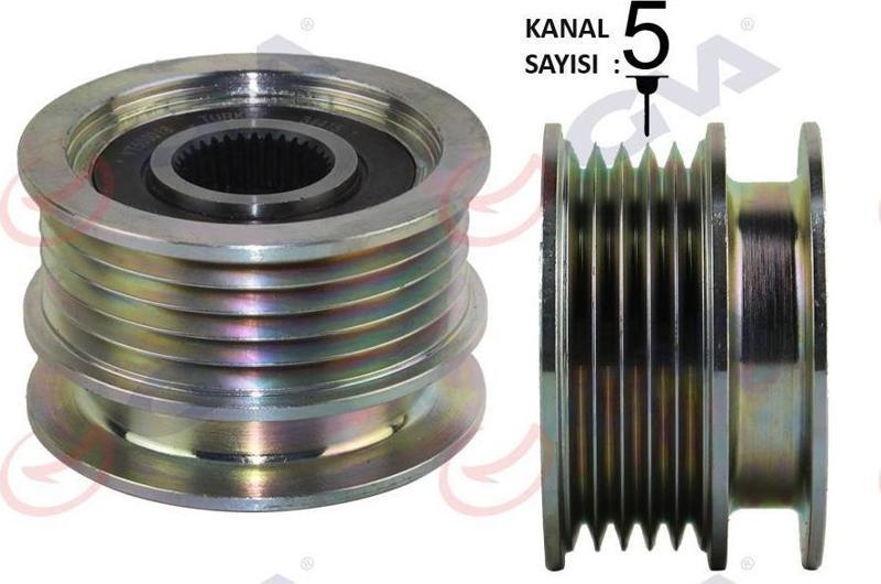 ALTERNATÖR KASNAĞI RULMANLI POLO 1.7 SDI-1.9D-SDI 94-01 -SEAT AROSA 1.7 SDI 97-04