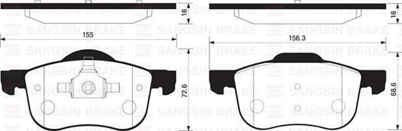 ÖN BALATA VOLVO S60 00-10 S80 98-06 V70 97-07 XC70 00-07 S70 97-00 GDB1388