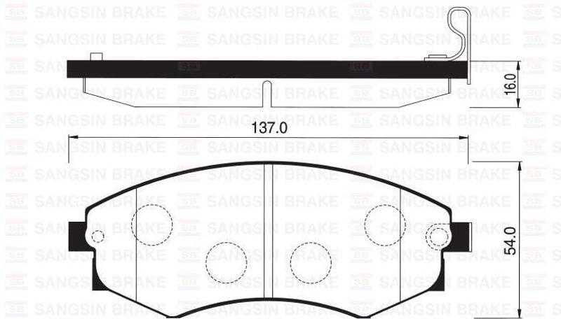 ÖN FREN BALATA HYUNDAI SONATA 1.8L 2.0L 88-96 / ELANTRA 1.6L 1.8L 2.0L 90-00 /NISSAN ALTIMA 2.0L CA20 A31 89-94