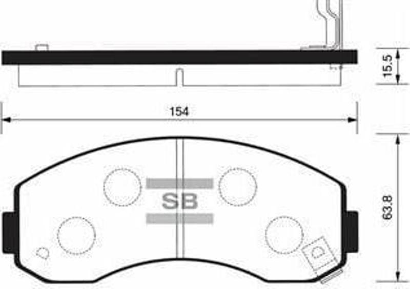ÖN FREN BALATA KIA K2500 2.5L D4BH TCİ 03- / K2700 2.7L J2 KAMYONET 98-