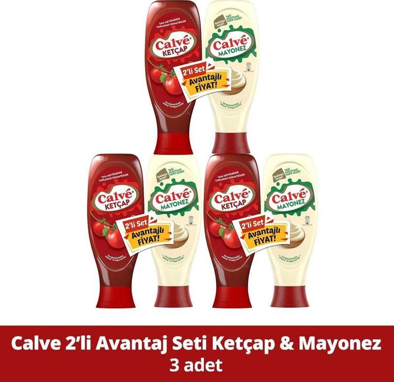 Ketçap 600 G Mayonez Yağı Azaltılmış 540 G 2'Li Set X3 Adet