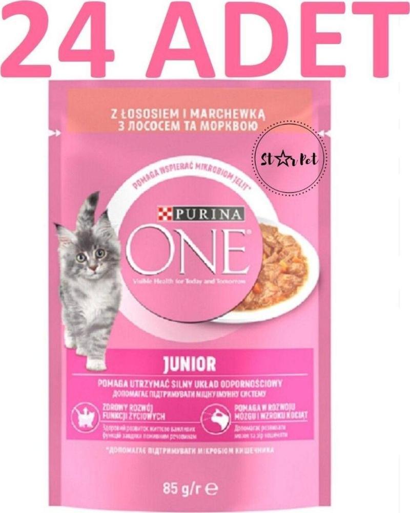 Yavru Kedi Maması Somon & Havuç 85G X 24 Adet